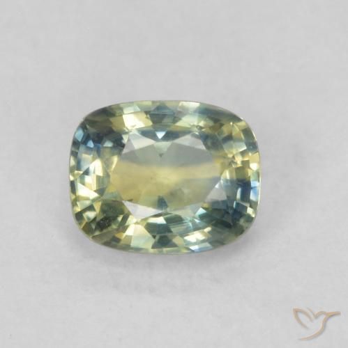 0.63ct Naturale Multicolore Zaffiro, Cuscino, VVS-VS, Photo A