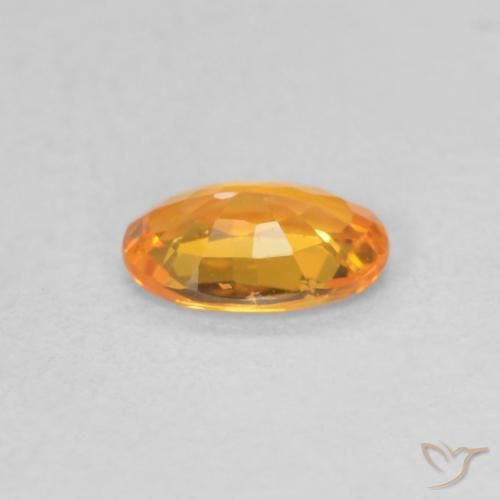 Zaffiro Albicocca Arancia naturale da 0.49 ct, Ovale, VS