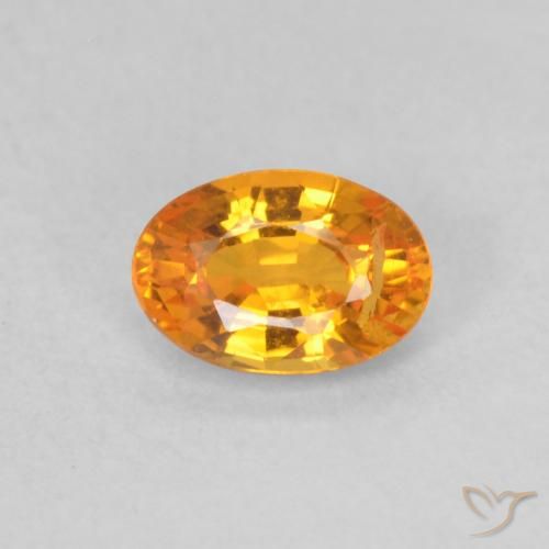 0.62ct Naturale Arancio Medio Zaffiro, Ovale, VS