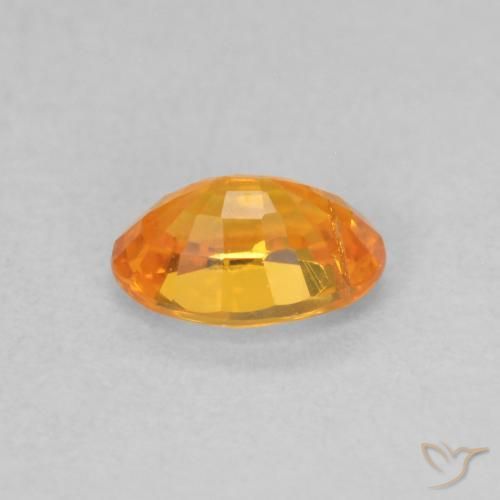 Zaffiro Arancio Medio naturale da 0.62 ct, Ovale, VS