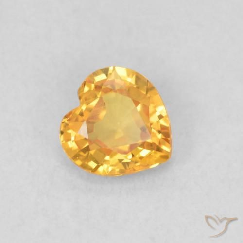 Zaffiro Medium Dark-Golden naturale da 0.39 ct, Cuore, VS