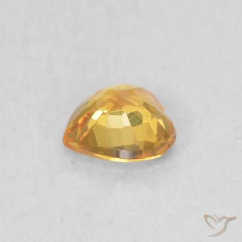 Zaffiro Medium Dark-Golden naturale da 0.39 ct, Cuore, VS
