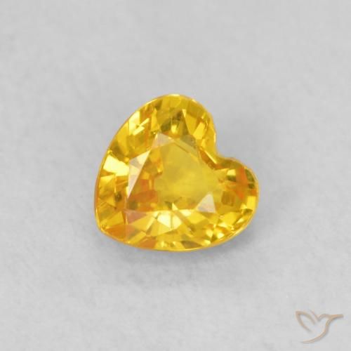 0.39ct Naturale Oro medio Zaffiro, Cuore, VS