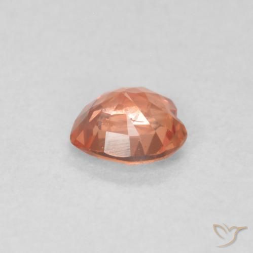 Zaffiro Arancio Medio naturale da 0.34 ct, Cuore, VS