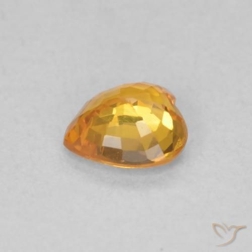 Zaffiro Albicocca Arancia naturale da 0.43 ct, Cuore, VS