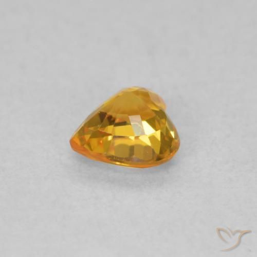 Zaffiro Arancione brillante naturale da 0.34 ct, Cuore, VS