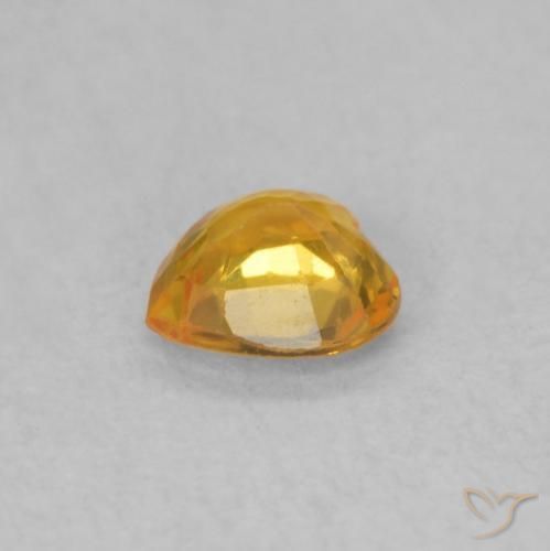 Zaffiro Arancio Medio naturale da 0.32 ct, Cuore, VS