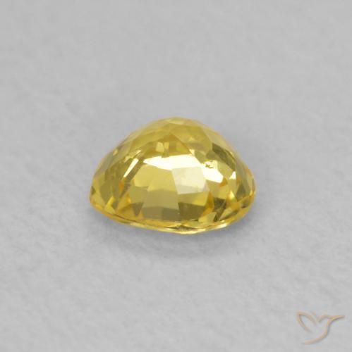 Zaffiro Giallo Toscana naturale da 0.39 ct, Cuore, VS