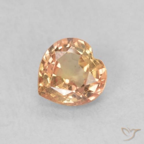 0.46ct Naturale sidro d'arancia Zaffiro, Cuore, VS