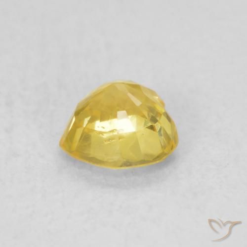 Zaffiro Giallo medio naturale da 0.49 ct, Cuore, VS