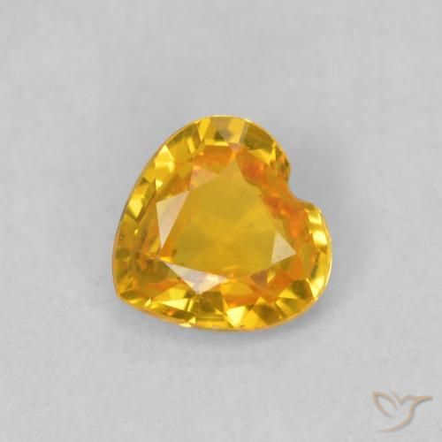 0.39ct Naturale Oro brillante Zaffiro, Cuore, VVS-VS