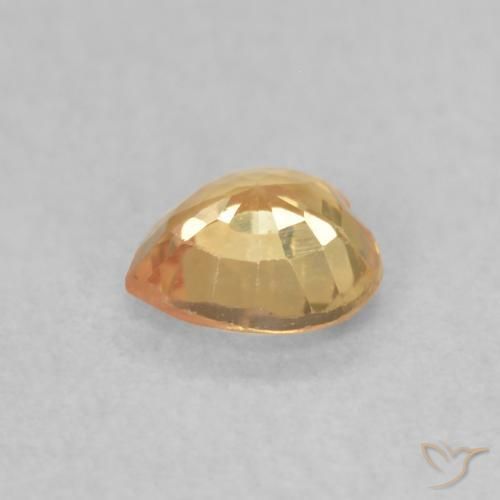 Zaffiro Dorato naturale da 0.41 ct, Cuore, VVS-VS