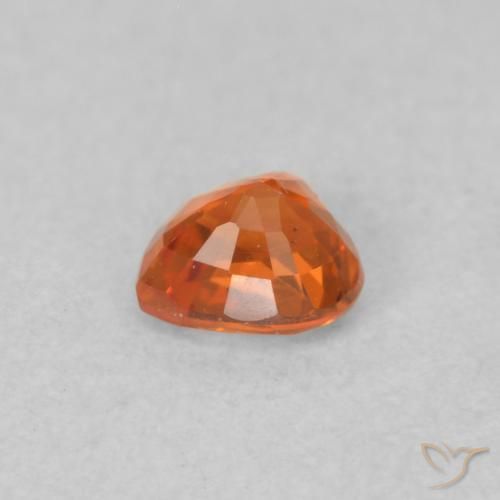 Zaffiro Arancione Ambra naturale da 0.36 ct, Cuore, VS