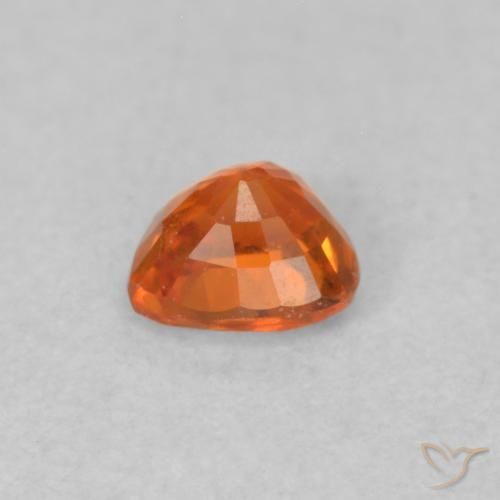 Zaffiro Arancia Fuoco naturale da 0.39 ct, Cuore, VS