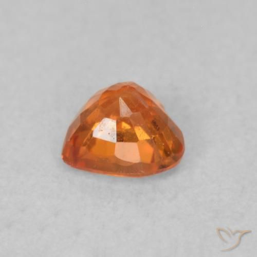 Zaffiro Arancione brillante naturale da 0.42 ct, Cuore, VS