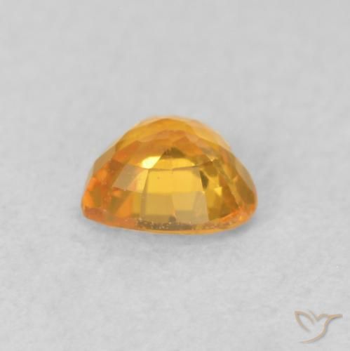 Zaffiro Albicocca Arancia naturale da 0.39 ct, Cuore, VS