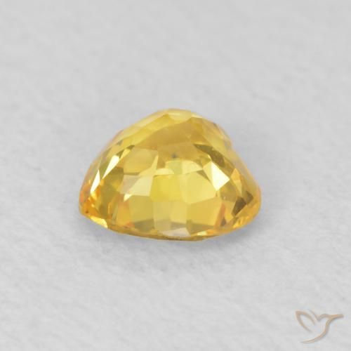 Zaffiro Giallo medio naturale da 0.48 ct, Cuore, VS