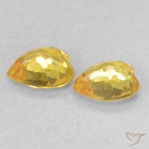 Gemme di Zaffiro Dorato naturale da 0.84 ct, Cuore, VS
