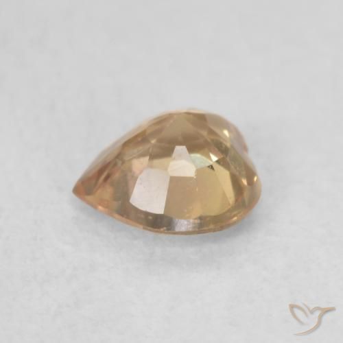 Zaffiro Dorato naturale da 0.39 ct, Cuore, VVS-VS
