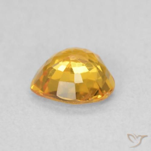 Zaffiro Dorato medio naturale da 0.45 ct, Cuore, VS