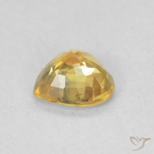 Zaffiro Dorato naturale da 0.39 ct, Cuore, VS