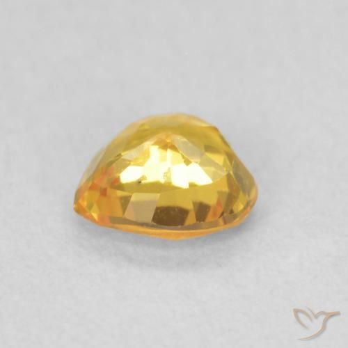 Zaffiro Dorato naturale da 0.38 ct, Cuore, VS