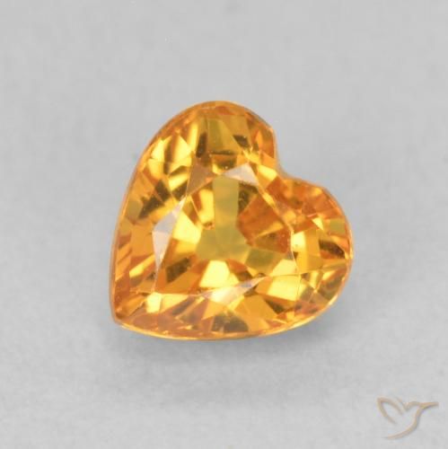 0.61ct Naturale Oro Zaffiro, Cuore, VS