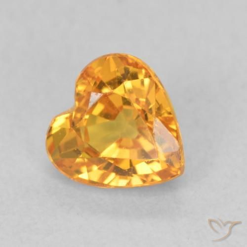 Zaffiro Oro naturale da 0.61 ct, Cuore, VS