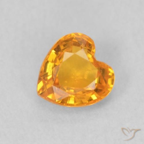 0.42ct Naturale Oro Zaffiro, Cuore, VS