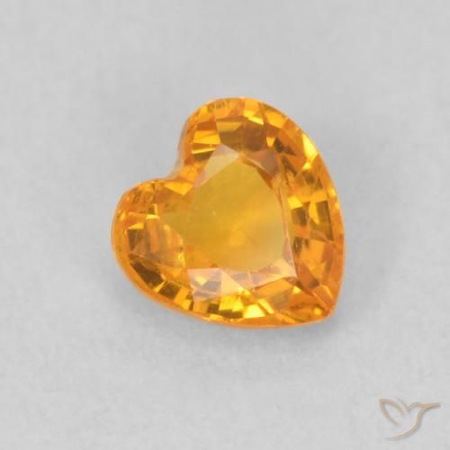 Zaffiro Oro naturale da 0.42 ct, Cuore, VS