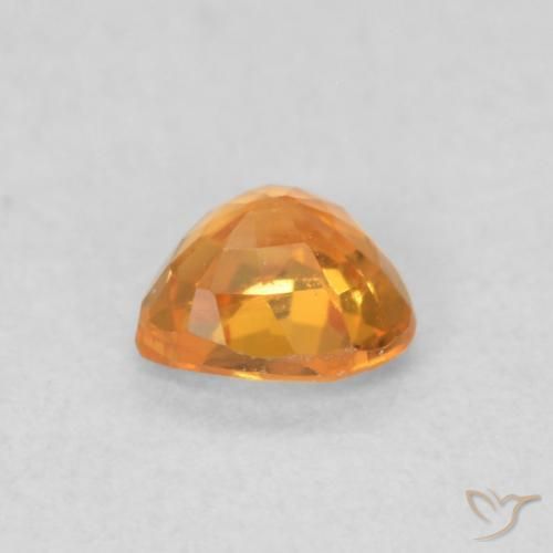 Zaffiro Arancio Medio naturale da 0.35 ct, Cuore, VS