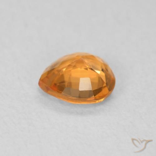 Zaffiro Marrone arancio naturale da 0.36 ct, Cuore, VVS-VS