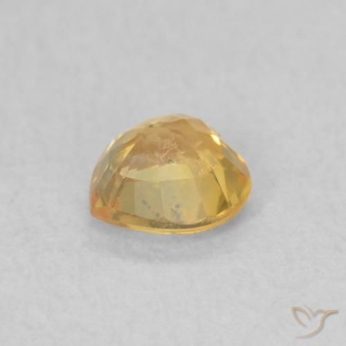 Zaffiro Oro brillante naturale da 0.44 ct, Cuore, VS