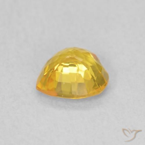 Zaffiro Dorato naturale da 0.43 ct, Cuore, VS