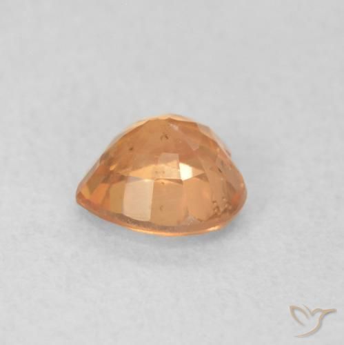 Zaffiro Arancione brillante naturale da 0.48 ct, Cuore, VS