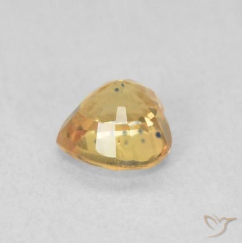 Zaffiro Arancio dorato naturale da 0.54 ct, Cuore, VVS-VS