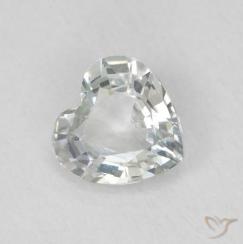 Zaffiro Giallo Pallido Verde naturale da 0.79 ct, Cuore, VVS