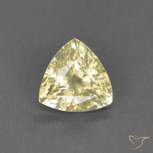 0.66ct Naturale Giallo Laguna chiaro Zaffiro, Taglio trillion, VVS-VS