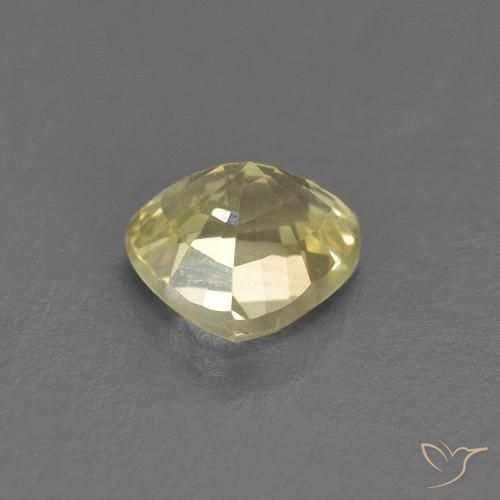 Zaffiro Giallo Laguna chiaro naturale da 0.66 ct, Taglio trillion, VVS-VS