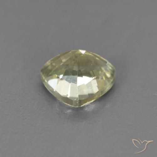 Zaffiro Verde lime chiaro naturale da 0.66 ct, Taglio trillion, VS