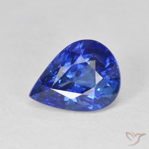 4.10ct Naturale Blu fiordaliso Zaffiro, Forma a pera, VS