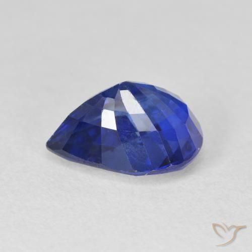 Zaffiro Blu fiordaliso naturale da 4.10 ct, Forma a pera, VS