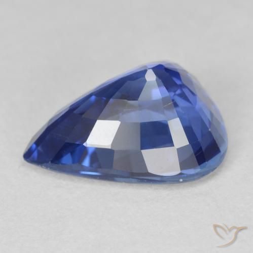 Zaffiro Blu fiordaliso naturale da 4.24 ct, Forma a pera, VVS-VS