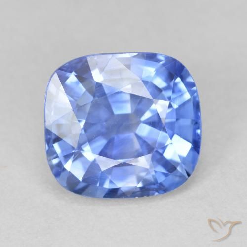 2.74ct Naturale Blu pastello Zaffiro, Cuscino, VVS-VS