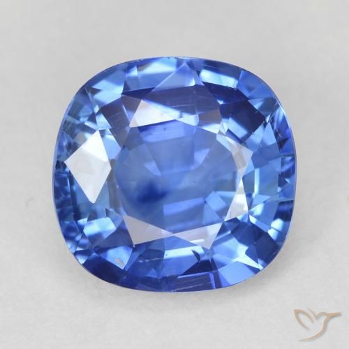 3.23ct Naturale Blu scuro medio Zaffiro, Cuscino, VVS-VS