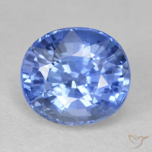 2.95ct Naturale Blu navy medio Zaffiro, Ovale, VS