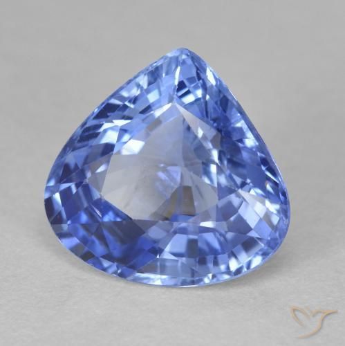 Zaffiro Blu scuro medio naturale da 4.73 ct, Forma a pera, VVS