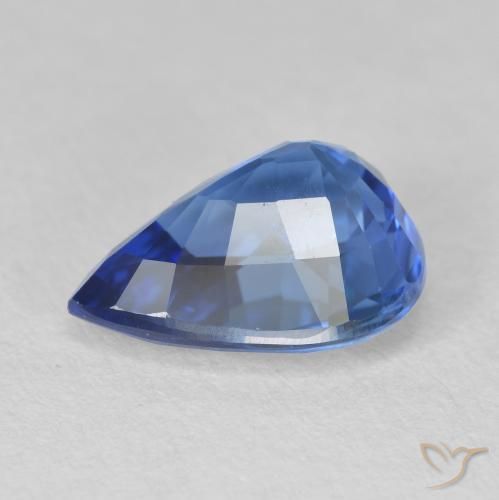 Zaffiro Blu scuro medio naturale da 3.55 ct, Forma a pera, VVS-VS