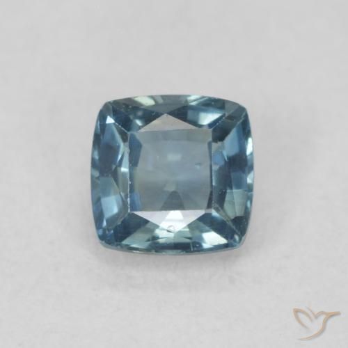 0.52ct Naturale Teal-blu Zaffiro, Cuscino, VS