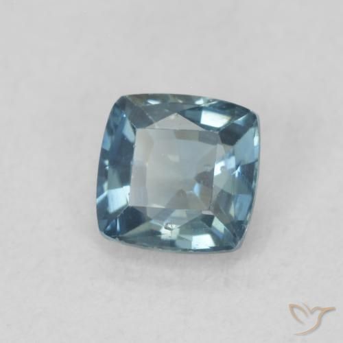 Zaffiro Teal-blu naturale da 0.52 ct, Cuscino, VS